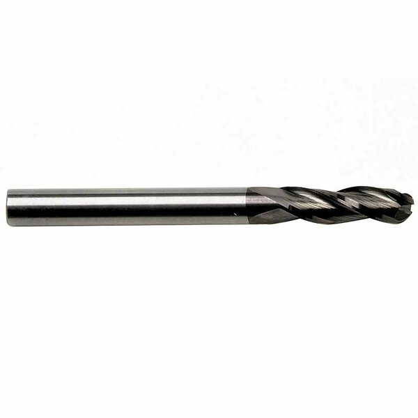 Gs Tooling 19/64" Diameter 3-Flute Ball Nose Regular Length TiAlN Coated Carbide End Mill 102477
